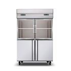 1000L 2 Or 4 Glass Doors Upright Kitchen Display Freezer Fridge Stainless Steel Material